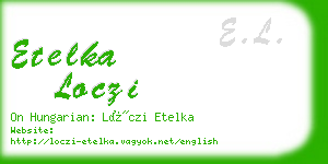 etelka loczi business card